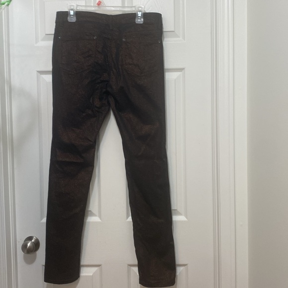 Pre❤️ Tristan Metallic Brown Straight Leg Pants - Picture 6 of 13
